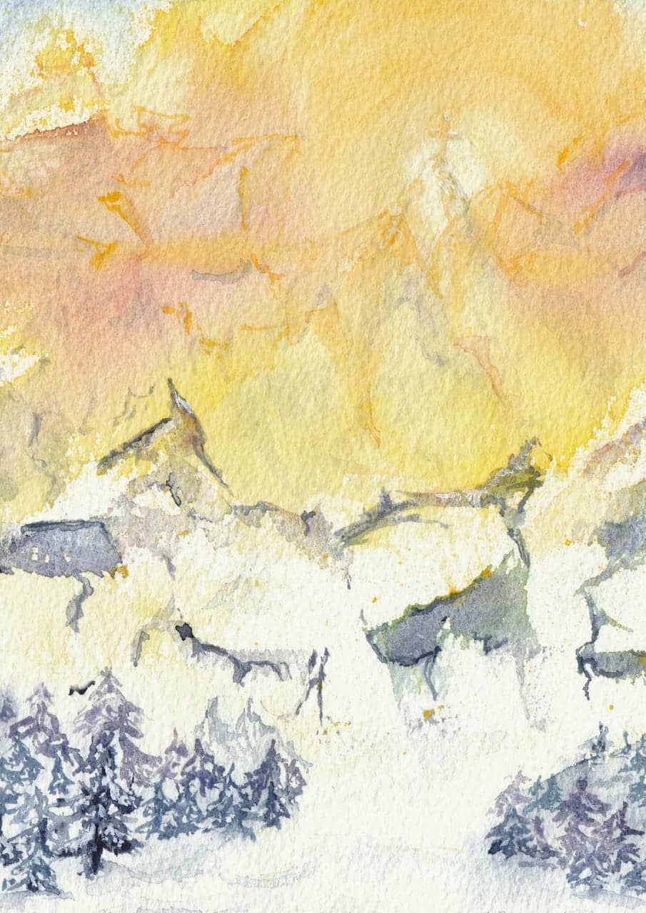 Lichtdurchflutete Winterlandschaft // 25,3 x 18 cm – Bild 5